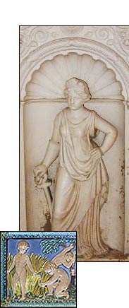 Schmucktafel aus einem Kachelofen von ca. 1750